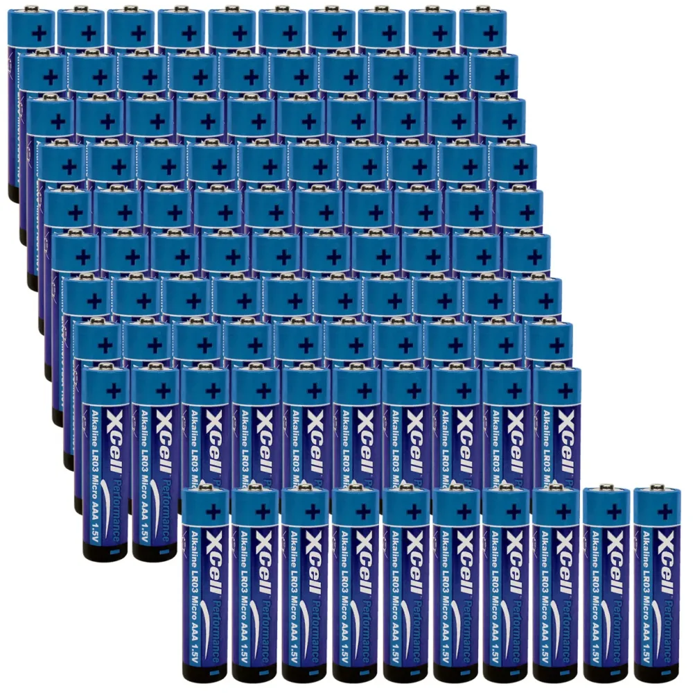 100er-Set Batterie Typ AAA (Micro), LR03, Alkaline, 1,5V