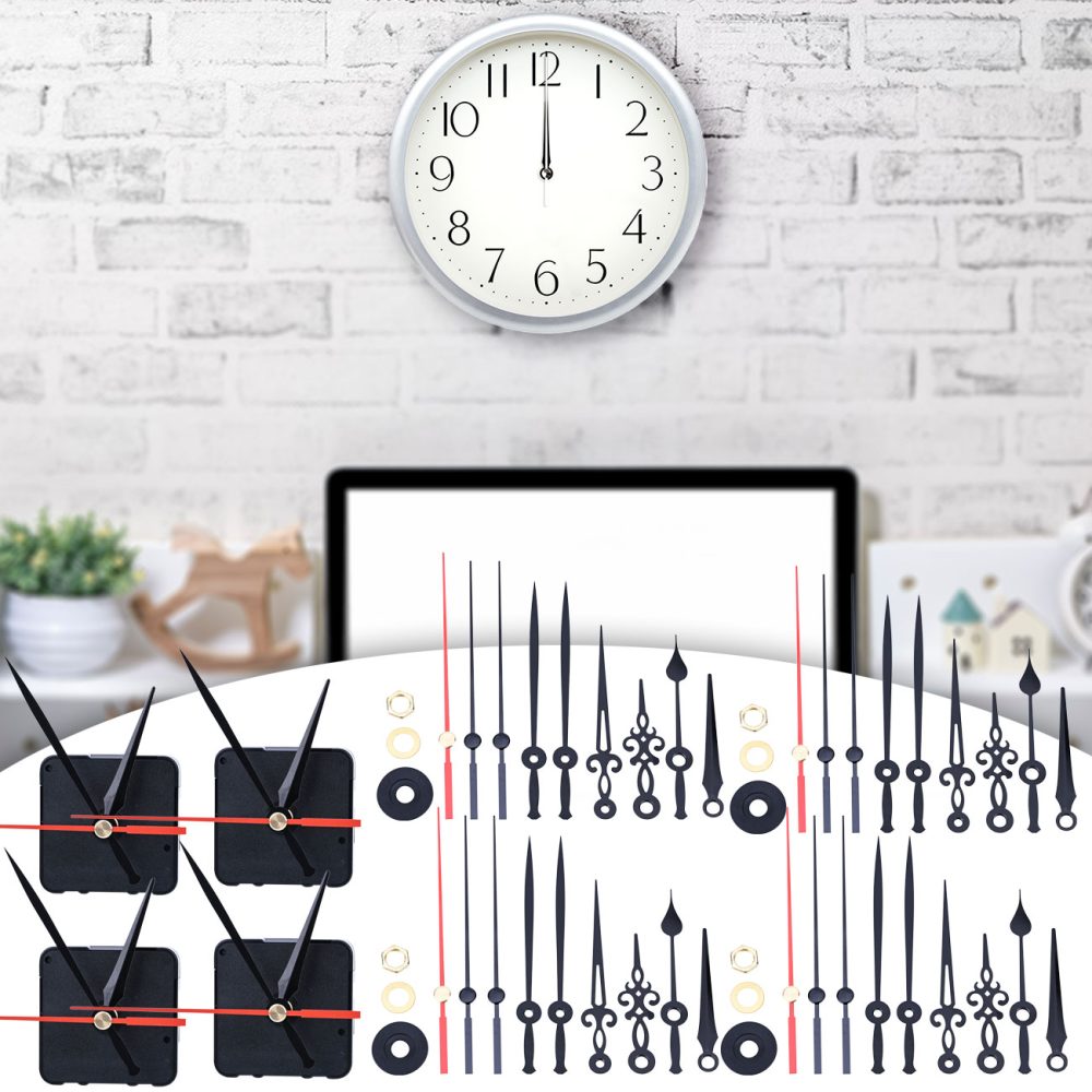 4er-Set Komplett Set aus Uhrwerk-Komplettset mit 3 verschiedenen Zeigersets