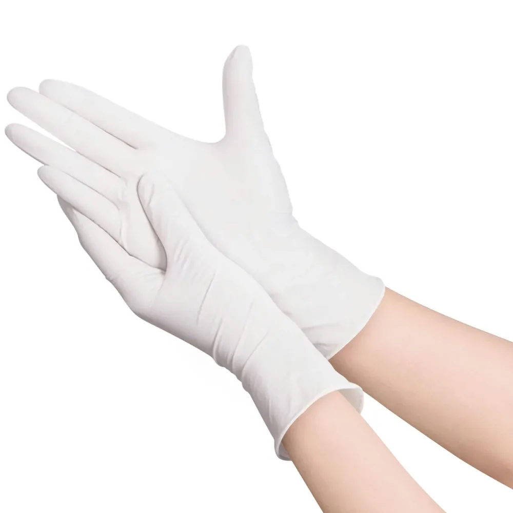 Haushaltshandschuhe aus Naturlatex, 100er Set, weiss, Grösse S