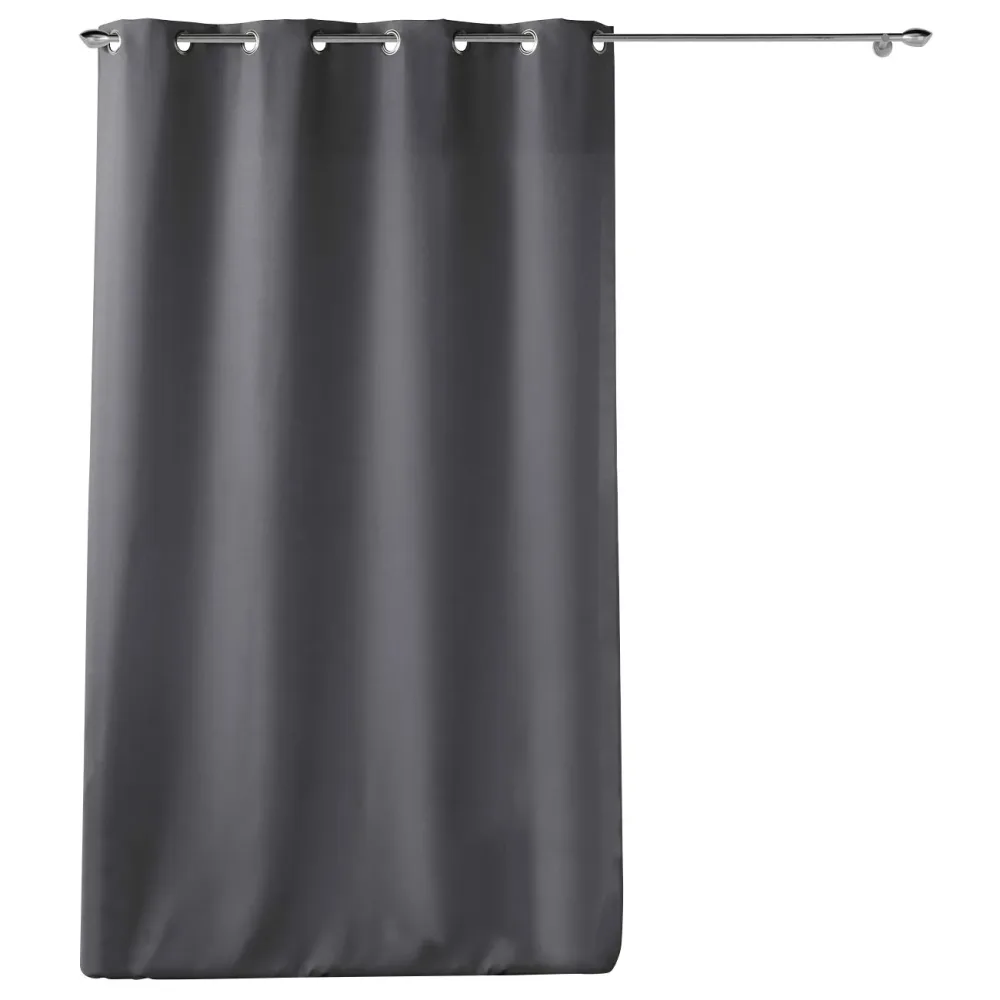 Vorhang mit Ösen, 140 x 260 cm, Polyester, anthrazit