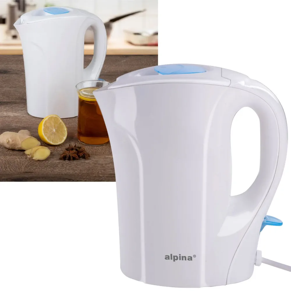Wasserkocher für 1 Liter, weiss, 1000 Watt