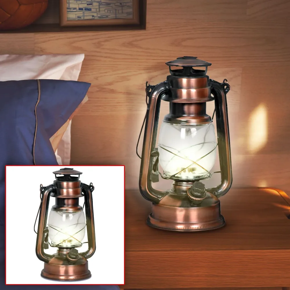 LED-Sturmlampe, kupferfarben, dimmbar, LED Laterne