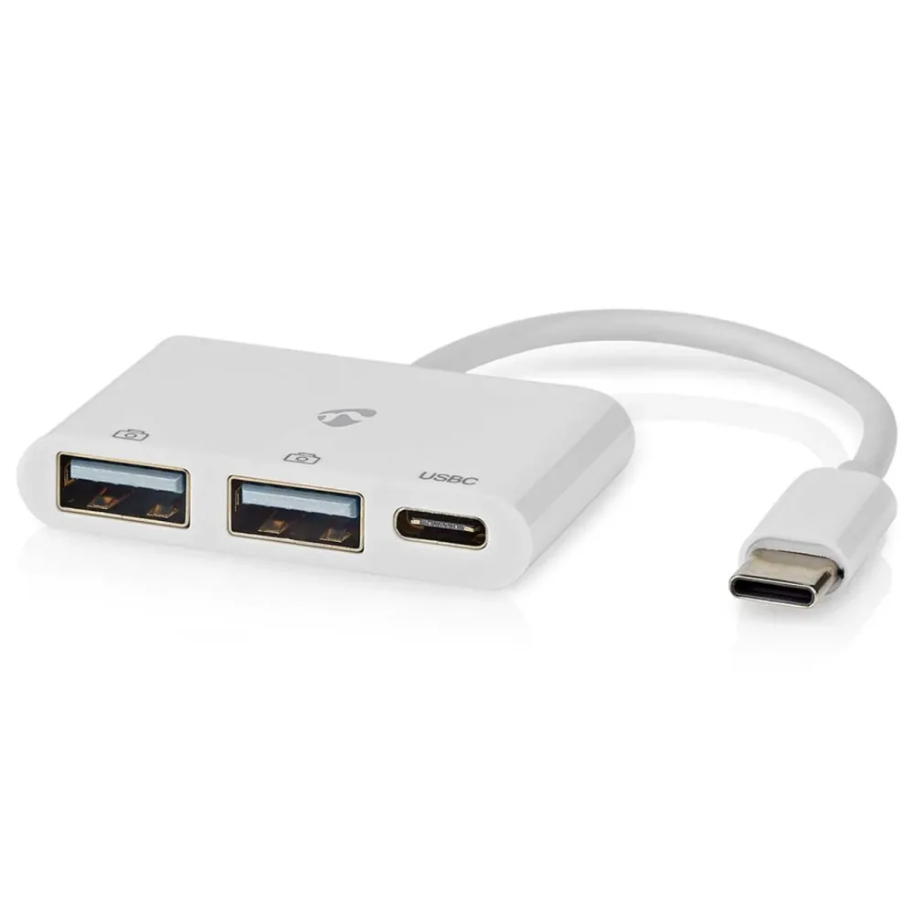Nedis - USB-Hub | 1x USB-C™ | 1x USB-C™ / 2x USB 2.0 A Female | 3-Port Port(s) | USB Power