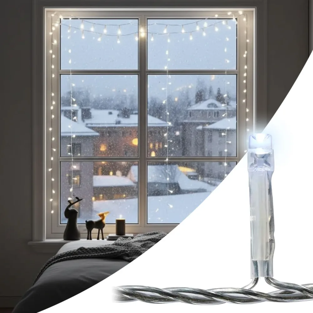 LED-Lichterkette, Indoor, 10 hell-weisse LEDs, batteriebetrieben, L 100 cm