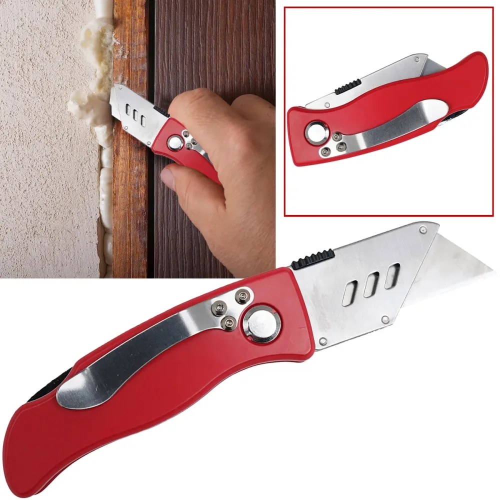 Cuttermesser mit Gürtelclip, klappbar