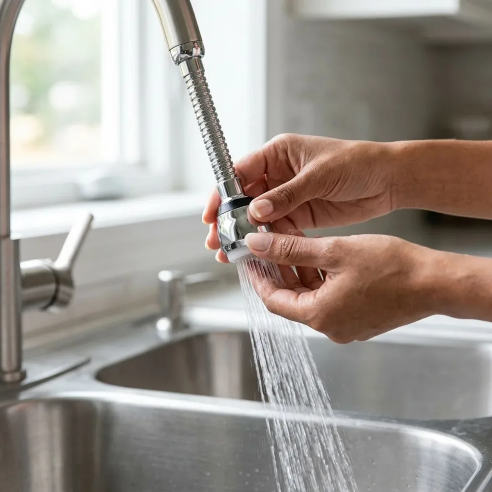 Wasserhahndüse, flexibel, dehnbar, M2 Gewinde