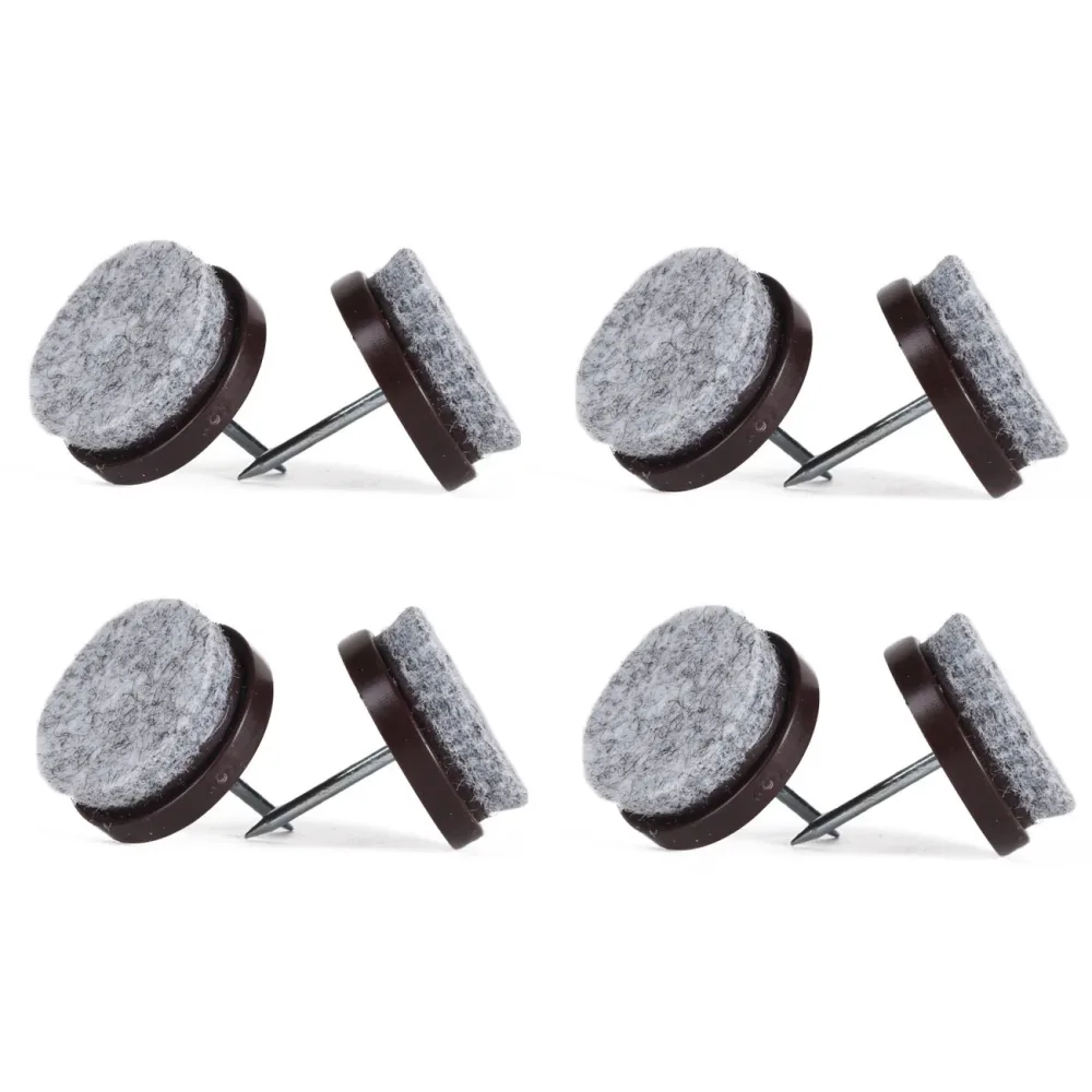 Filzgleiter mit Nagel, Anti-Kratz-Filz, für Stuhlbeine und Möbel, 8-tlg., Ø 25 mm