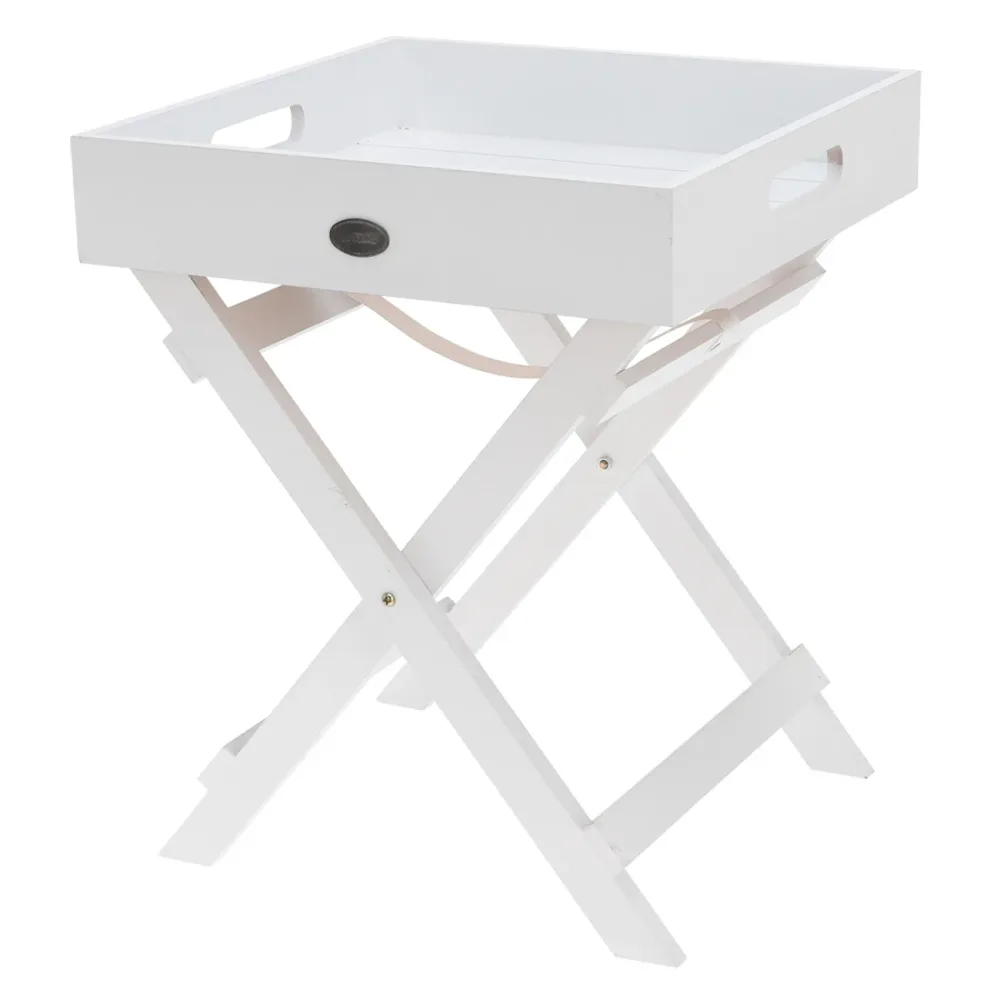 Tablett Tisch, klappbarer Serviertisch, 30 x 30 x 36 cm