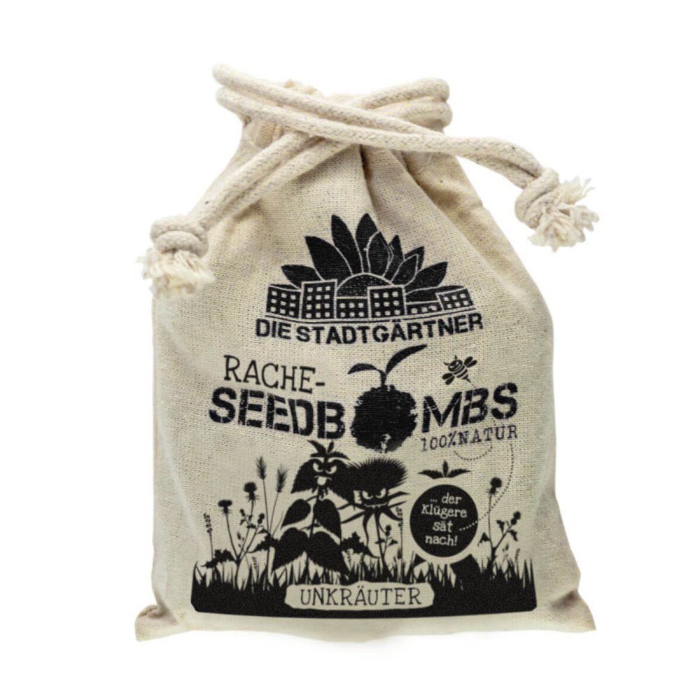 Samenbomben Unkraut 8er-Set, Saatbomben mit 19 unterschiedlichen Unkraut-Sorten, Rache