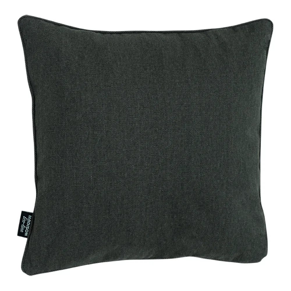 Deko-Kissen wasserabweisend, bequemes Outdoorkissen, dunkelgrau, 50 x 50 x 10 cm