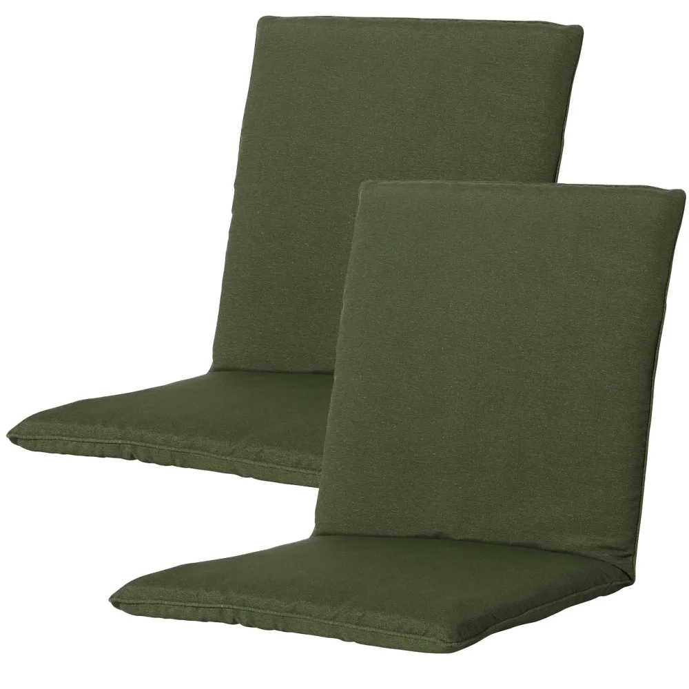 Niederlehner-Auflage 2er-Set, Gartenstuhlkissen wasserabweisend, grün, 97 x 49 cm