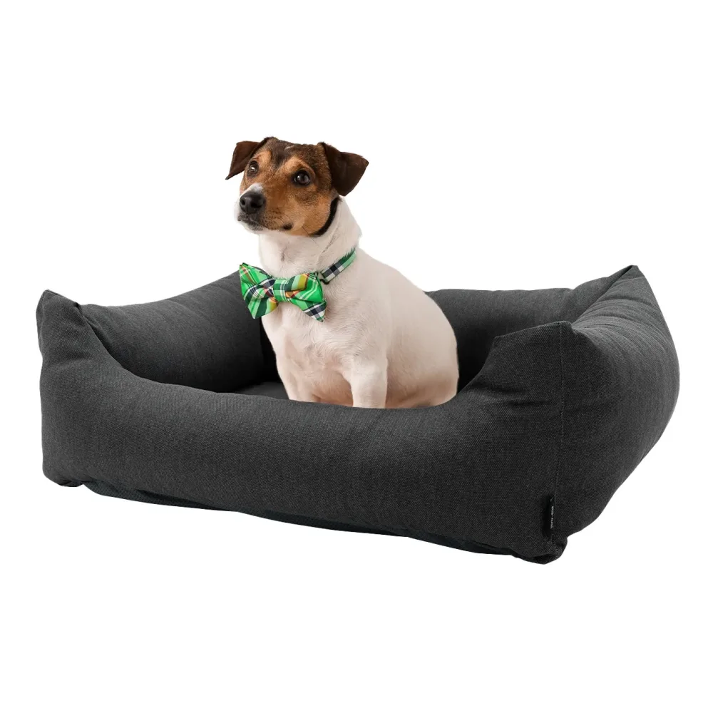 Hundebett waschbar eco, Hundecouch, grau, 100 x 80 x 25 cm