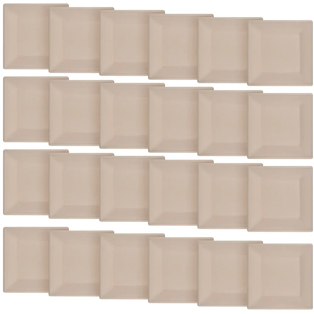 Teller eckig aus Zuckerrohr 24er-Set, Teller biologisch abbaubar, 20 x 20 cm