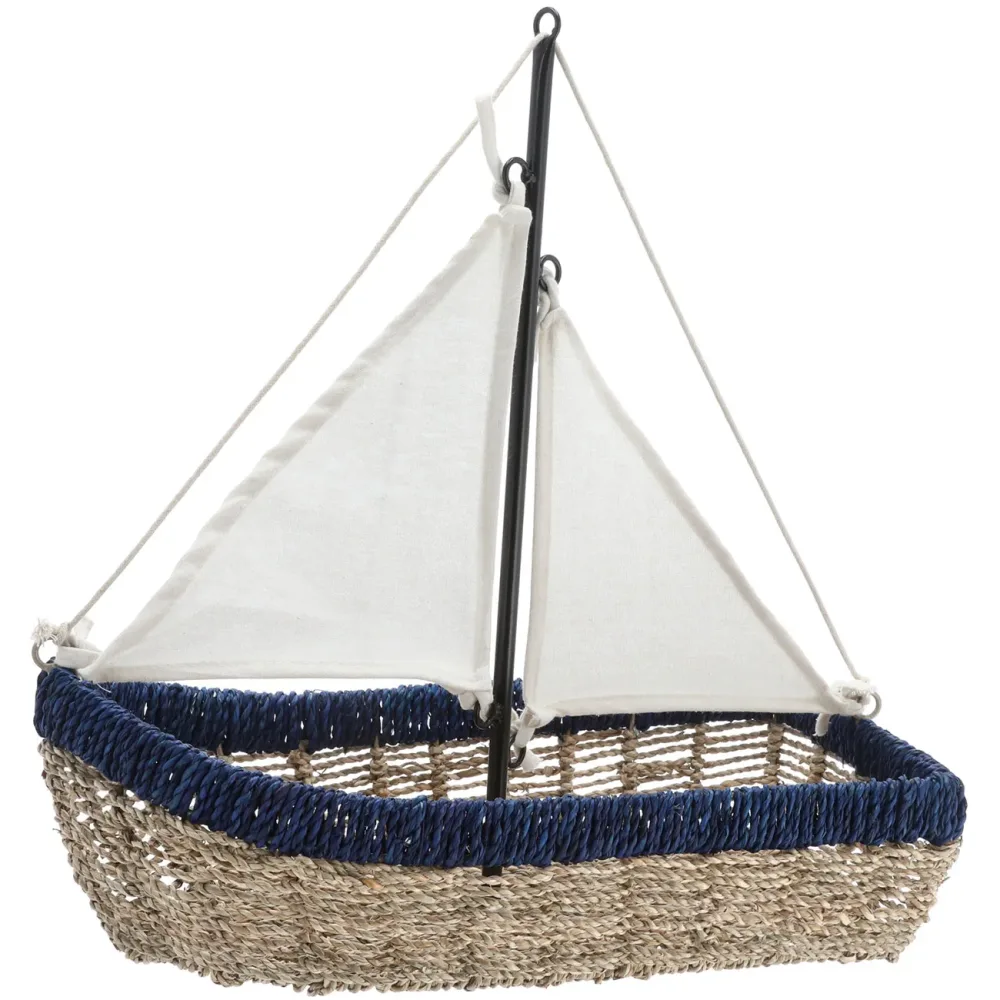 Aufbewahrungskorb, Dekoration, Segelschiff, L 45 x B 20 x H 45 cm