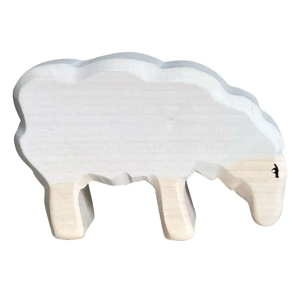 Holztier Schaf, handgefertigt, 10 x 6,5 x 3 cm