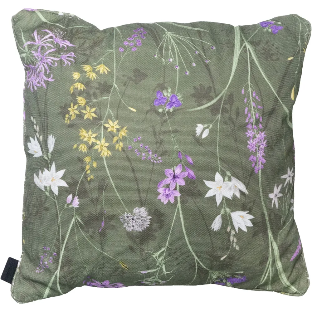 Deko-Kissen Outdoor, Blumenmuster grün, 50 x 50 x 10 cm