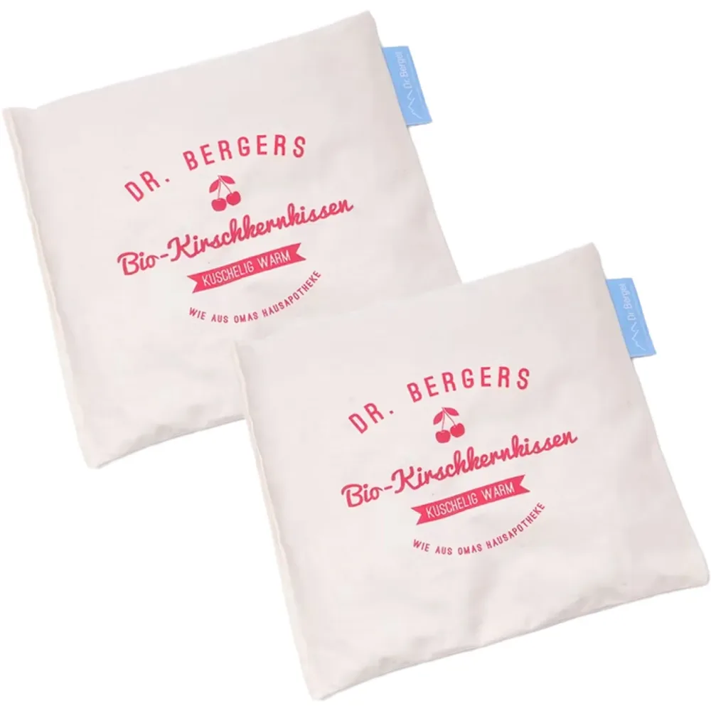 2er-Set Bio-Kirschkernkissen, 25 x 25 cm