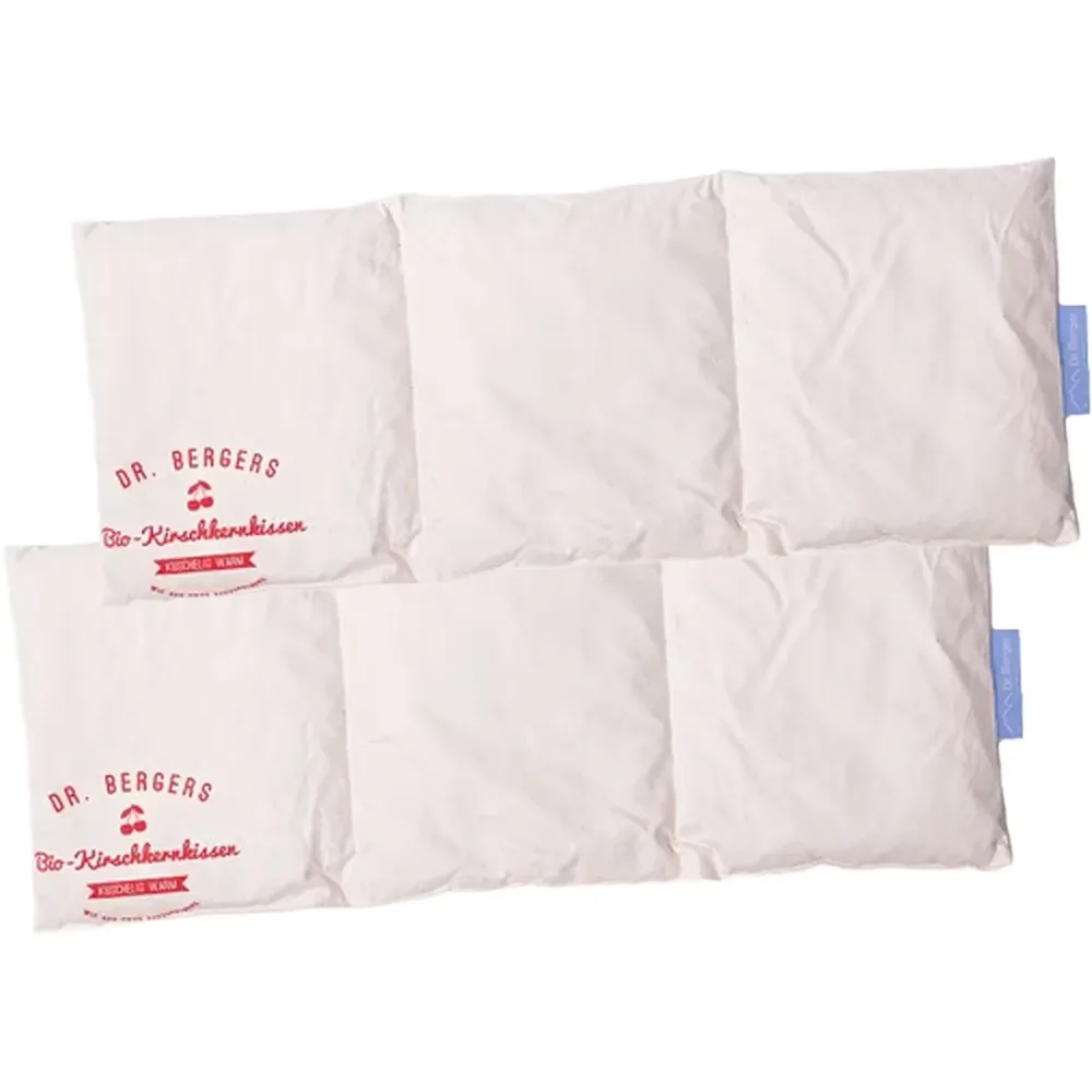 2er-Set Bio-Kirschkernkissen, 3-Kammer, 50 x 20 cm