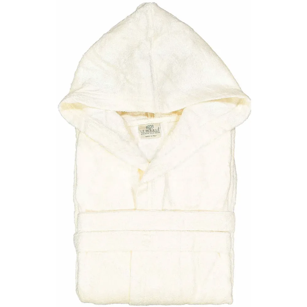 Bademantel aus 70% Holzfasern, XXL, unisex, Elfenbein-farben