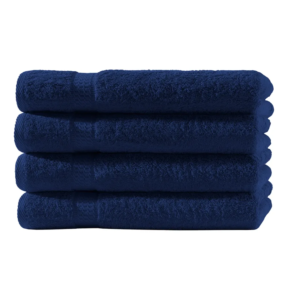 Gästetücher 30 x 50 cm, 100% luxuriöse Baumwolle, 4er-Set Handtücher, navy