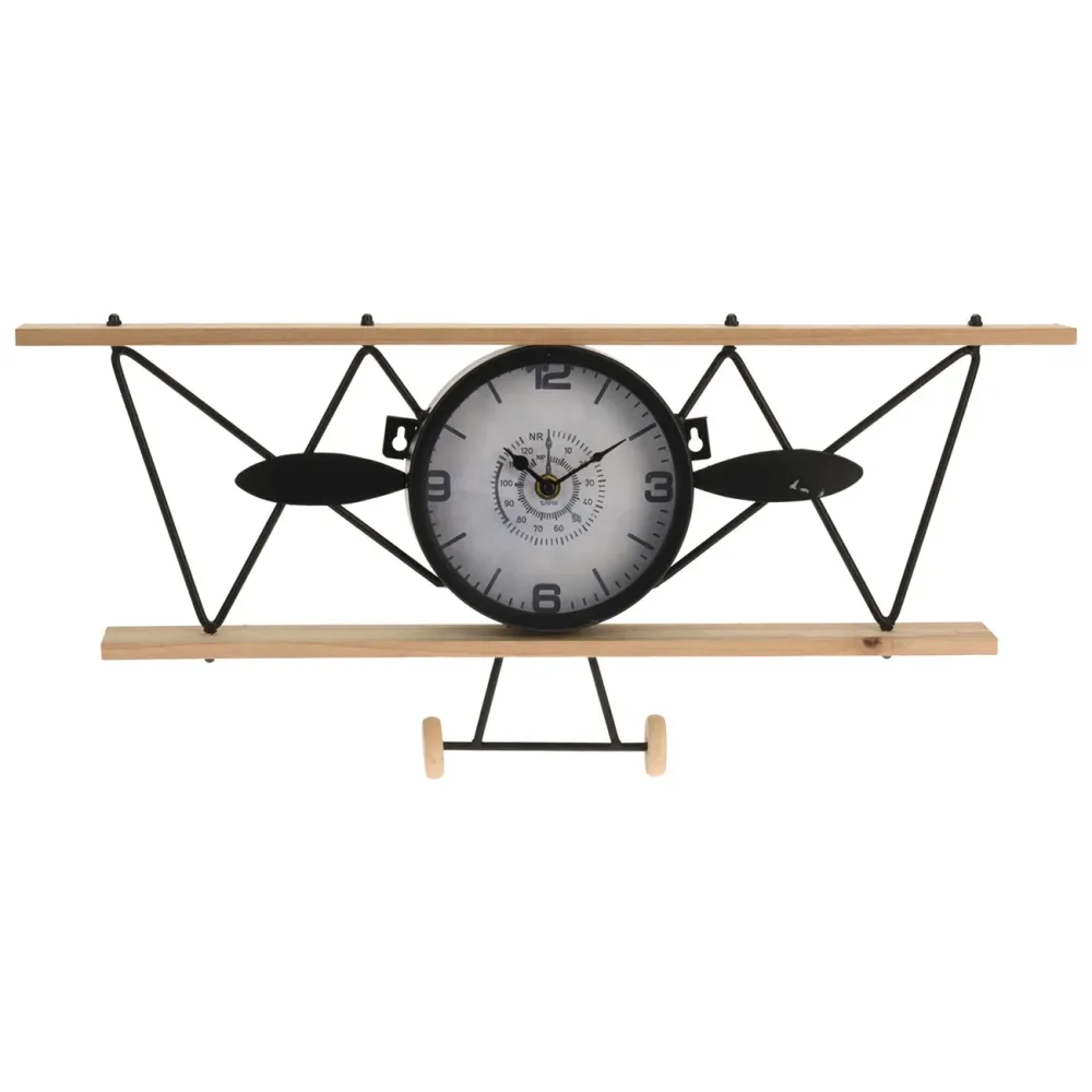 Flugzeug-Uhr, Wanduhr, 55 x 25 cm
