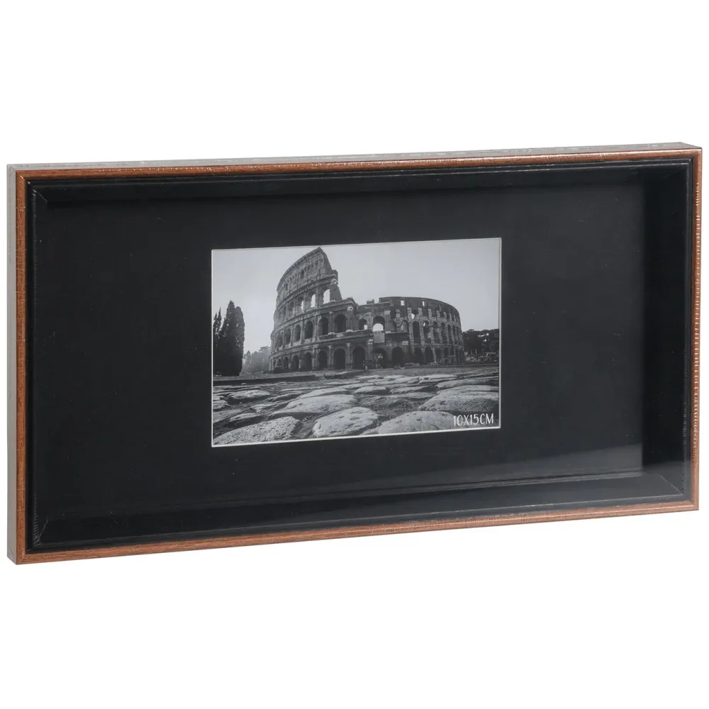 Bilderrahmen, schwarz-braun, 32 x 17 cm