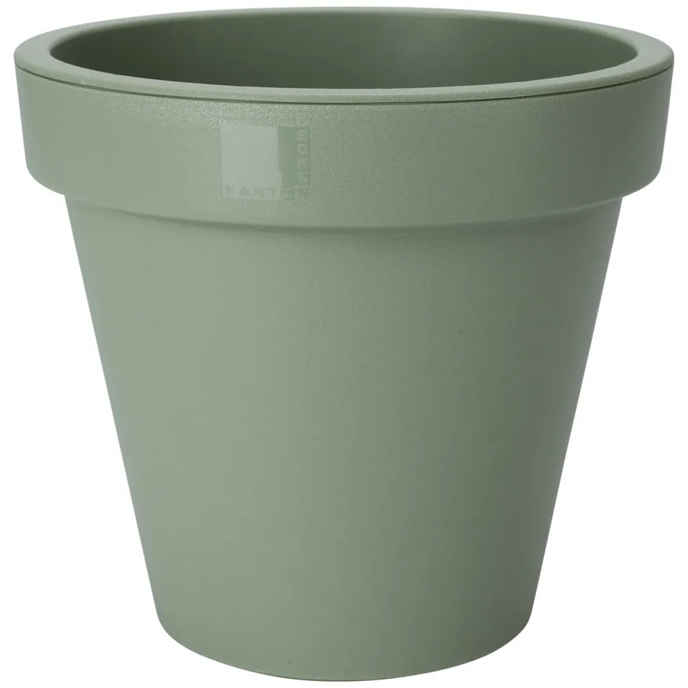 Blumentopf rund, grün, Pflanztopf aus 100% recyclebarem Kunststoff, Ø 30 cm