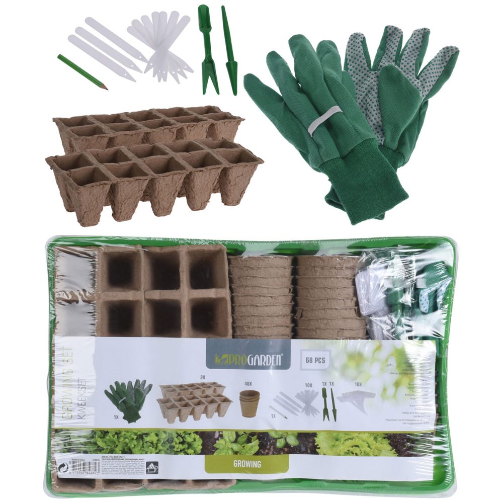Pflanzenanzucht-Set, Pflanzkasten, 68-teilig