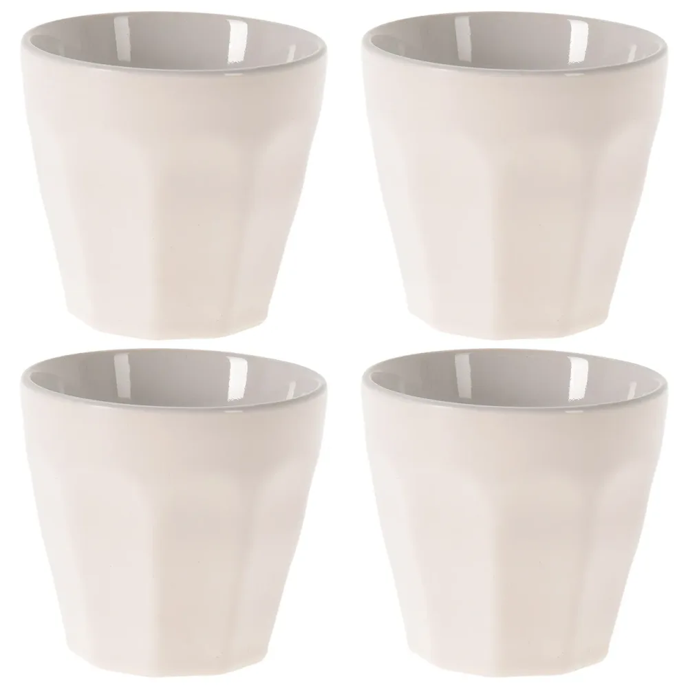 Espressotassen aus Porzellan im 4er-Set, Kaffeebecher in matt und glänzend, je 90 ml