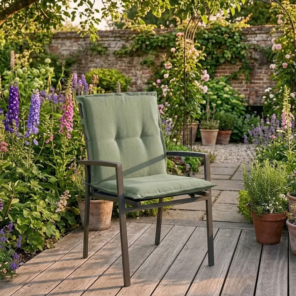 Niederlehner Gartenstuhlkissen, grün, 105 x 50 cm
