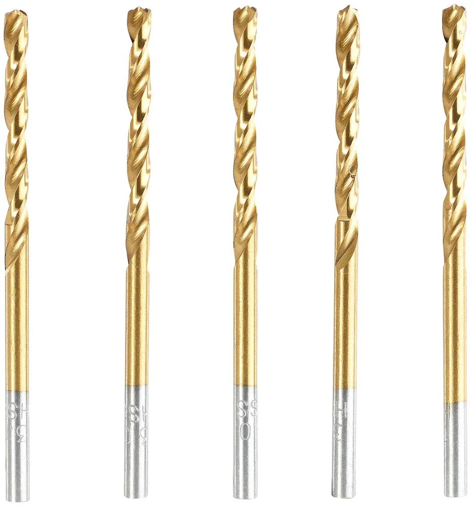 HSS-Bohrer-Set für Metall, Titan-beschichtet, 3 mm, 5 Stück