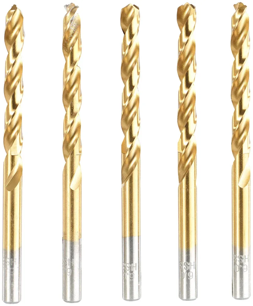 HSS-Bohrer-Set für Metall, Titan-beschichtet, 5 mm, 5 Stück