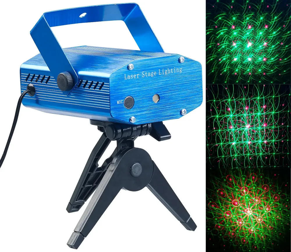 Indoor-Laser-Projektor, Sternenmeer-Effekt, Sound-Steuerung, grün/rot