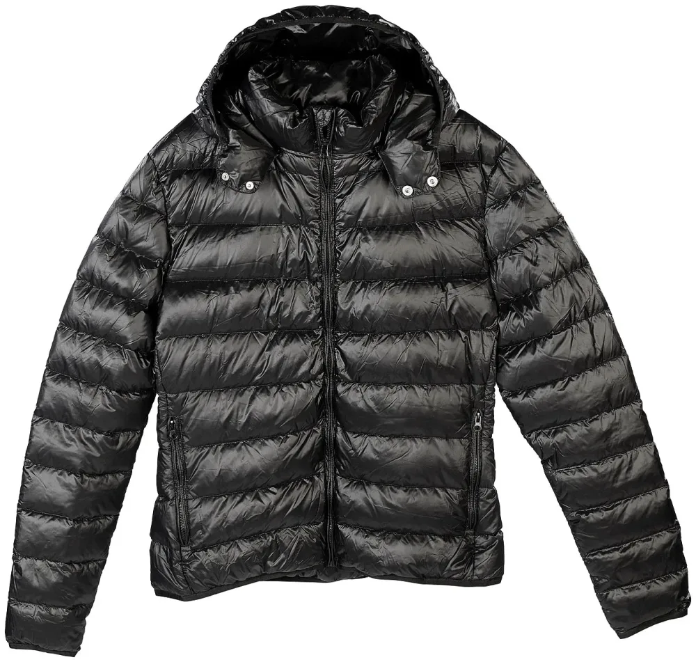 Daunenjacke, schwarz, Grösse XL, unisex, Stepp-Optik