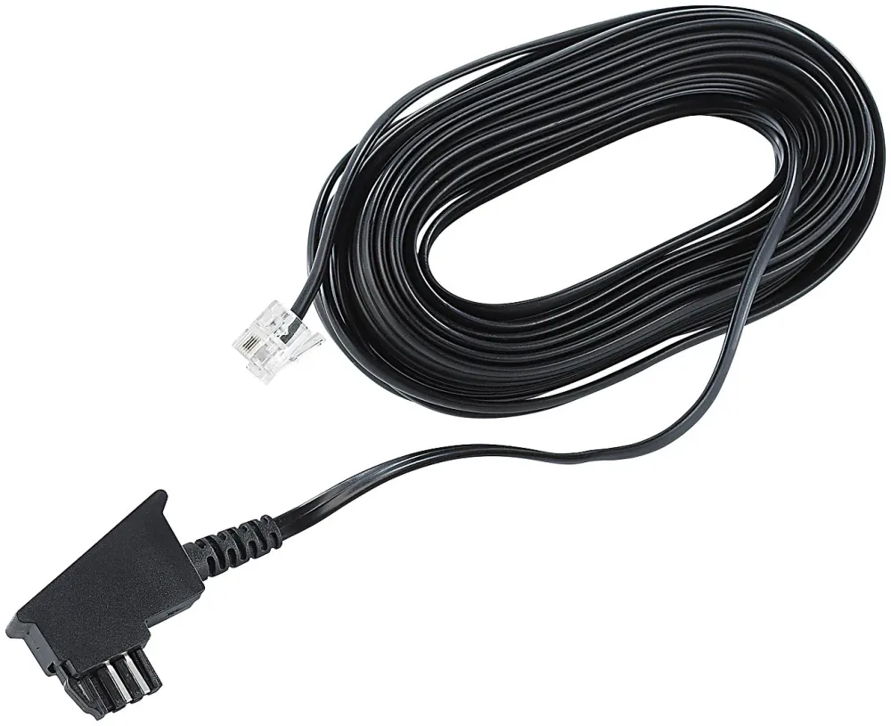 Telefon-Anschlusskabel TAE-F-Stecker auf RJ11-Stecker, 10 m