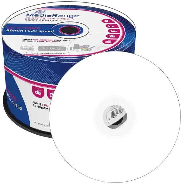 CD-R 700MB 52x printable, 100er-Spindel