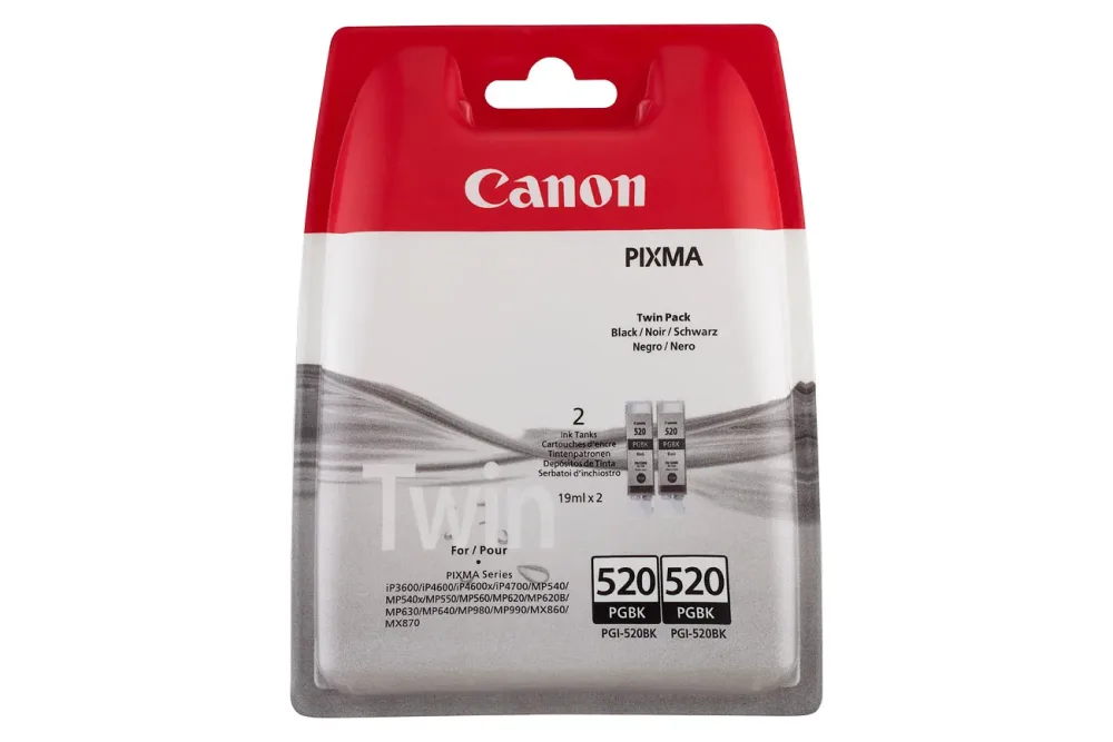 Canon PGI-520BK Original Tintenpatrone 2932B012 Schwarz 2 Stück Duopack