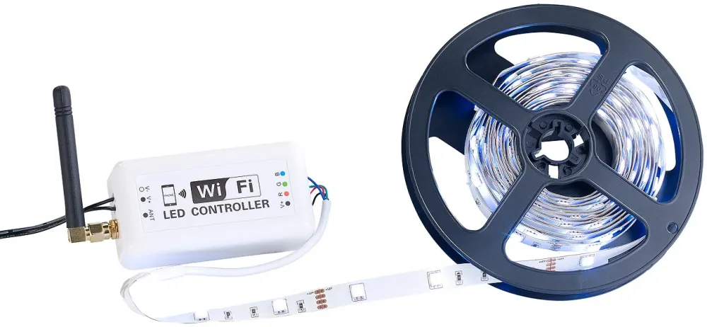 WLAN-Controller für Smartphone-Fernsteuerung von LED-Streifen / Strips