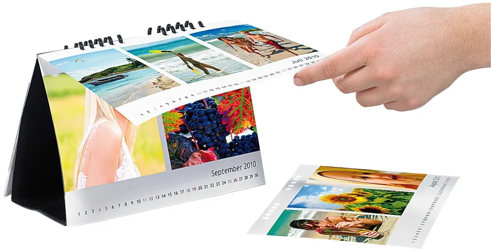 Tischkalender-Set A5 quer 260g/m² inklusive Software
