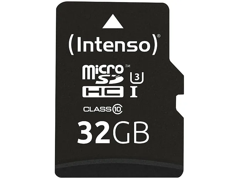 INTENSO Micro SDHC Card PRO 32GB 3433480 with adapter, UHS-I