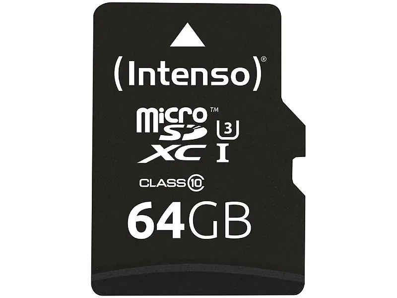 INTENSO Micro SDXC Card PRO 64GB 3433490 with adapter, UHS-I