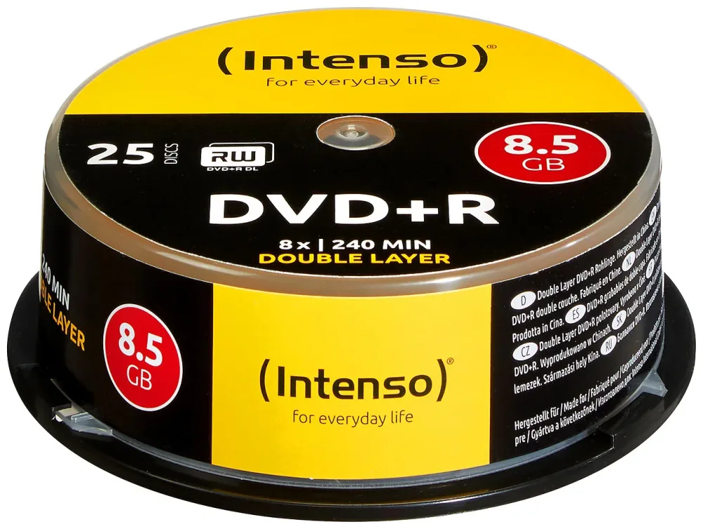 INTENSO DVD+R Cake Box 8.5GB 4311144 8X DL 25 PCS