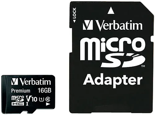 Verbatim Speicherkarte MicroSDHC/SDXC Premium, Speicherkapazität 16 GB