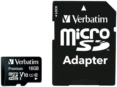Verbatim Speicherkarte MicroSDHC/SDXC Premium, Speicherkapazität 16 GB