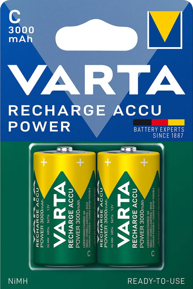 Varta VARTA Recharge Accu Power C 3000 mAh Blister 2 Baby (C)-Akku Alkali-Mangan 1.5 V 2 St.