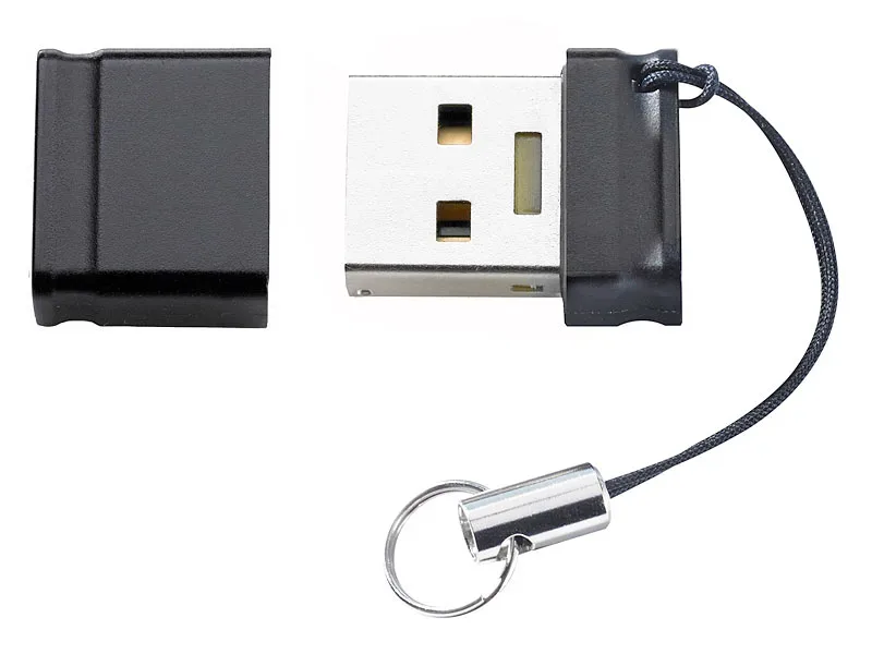 Slim Line USB-3.0-Speicherstick mit 128 GB, silber