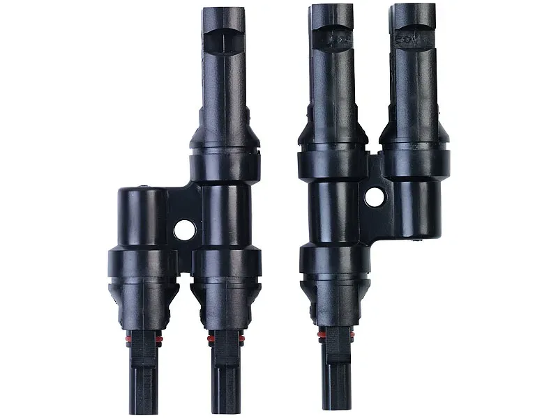 2er-Set Y-Stecker-Adapter für Solarkabel mit MC4-komp. Anschluss, IP67
