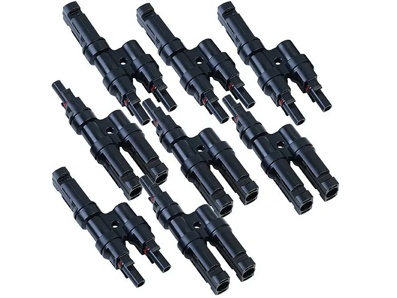 8er-Set Y-Stecker Adapter für Solarkabel mit MC4-komp. Anschluss, IP67