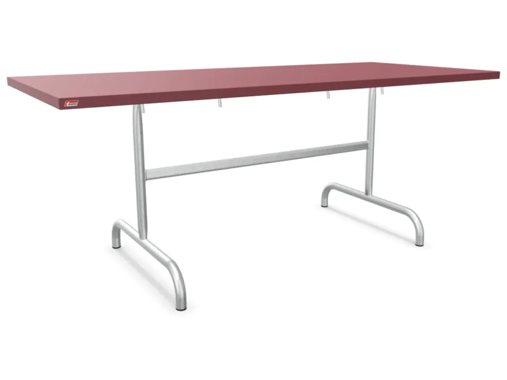 Schaffner Metall-Tisch Säntis Feuerverzinkt Rot | Schubiger Möbel