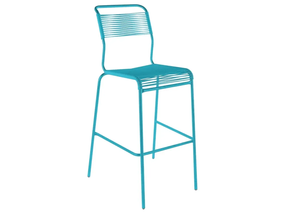 Schaffner Spaghetti-Barstuhl Säntis Blau | Schubiger Möbel